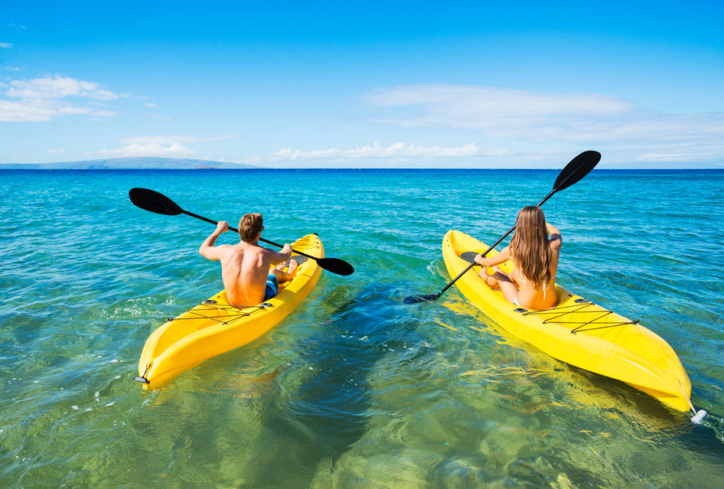 Kayaking on the ocean