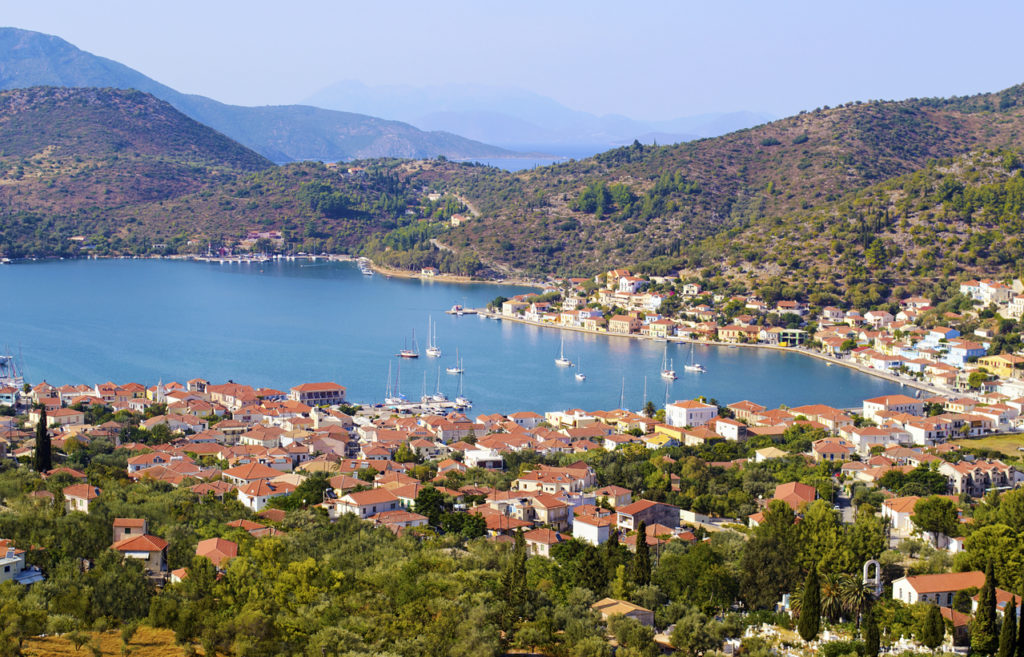 Landscape of Vathy in Ithaca island