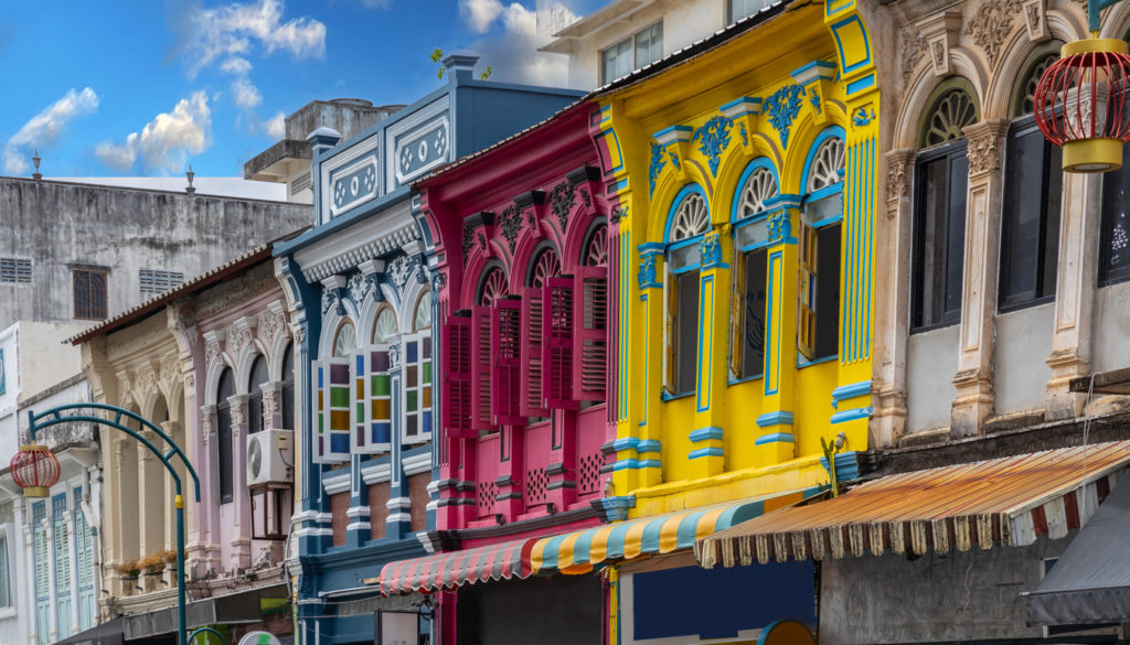 Sino Portuguese colourful houses in Old Phuket Town