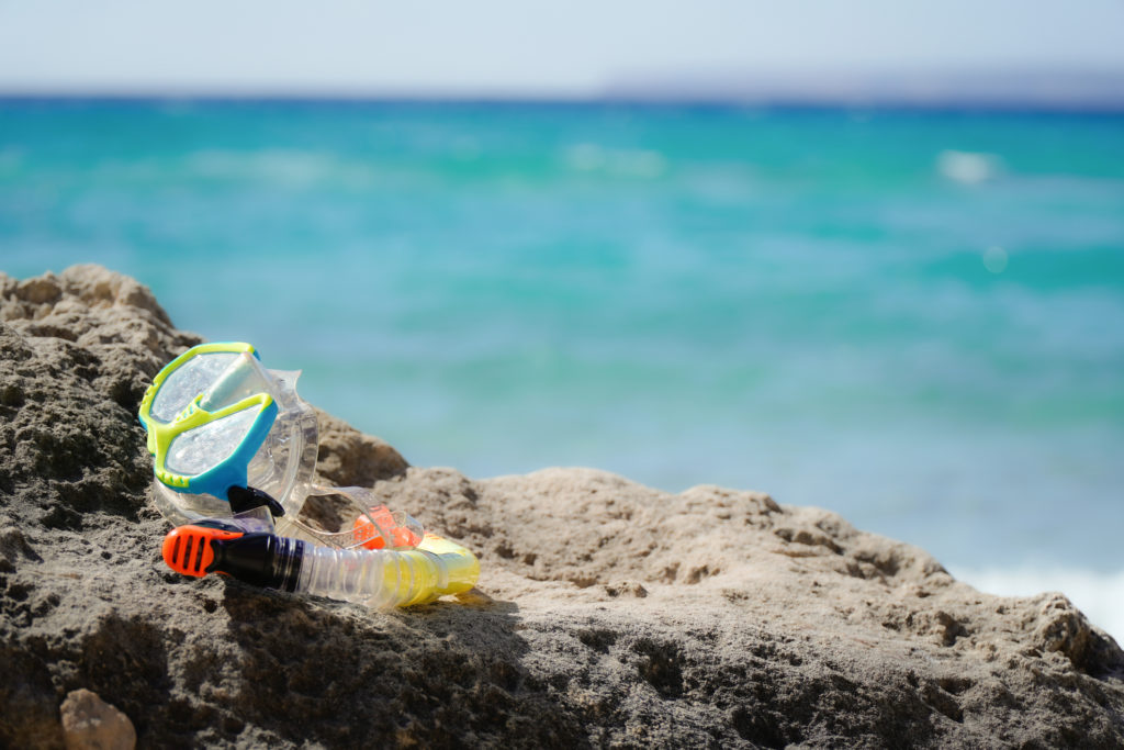 Snorkeling gear to explore the underwater world