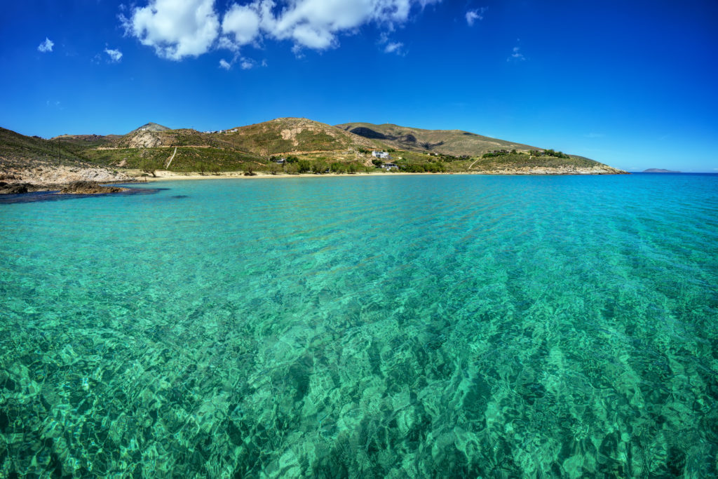 Transparent waters in Psili Ammos, Serifos island