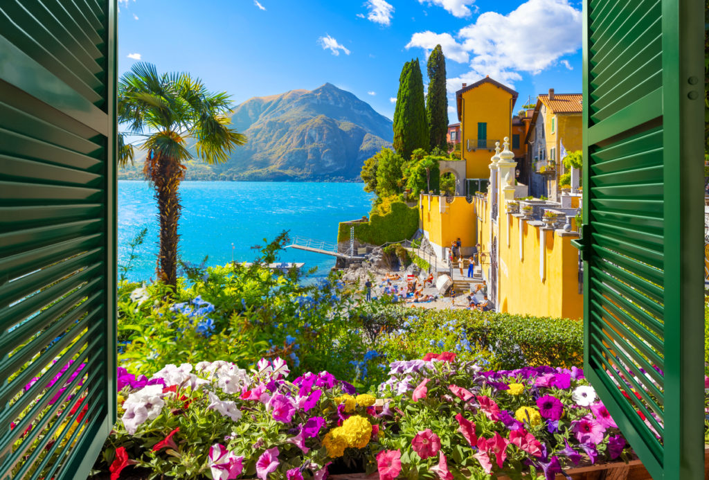 Beautiful lake como in summer