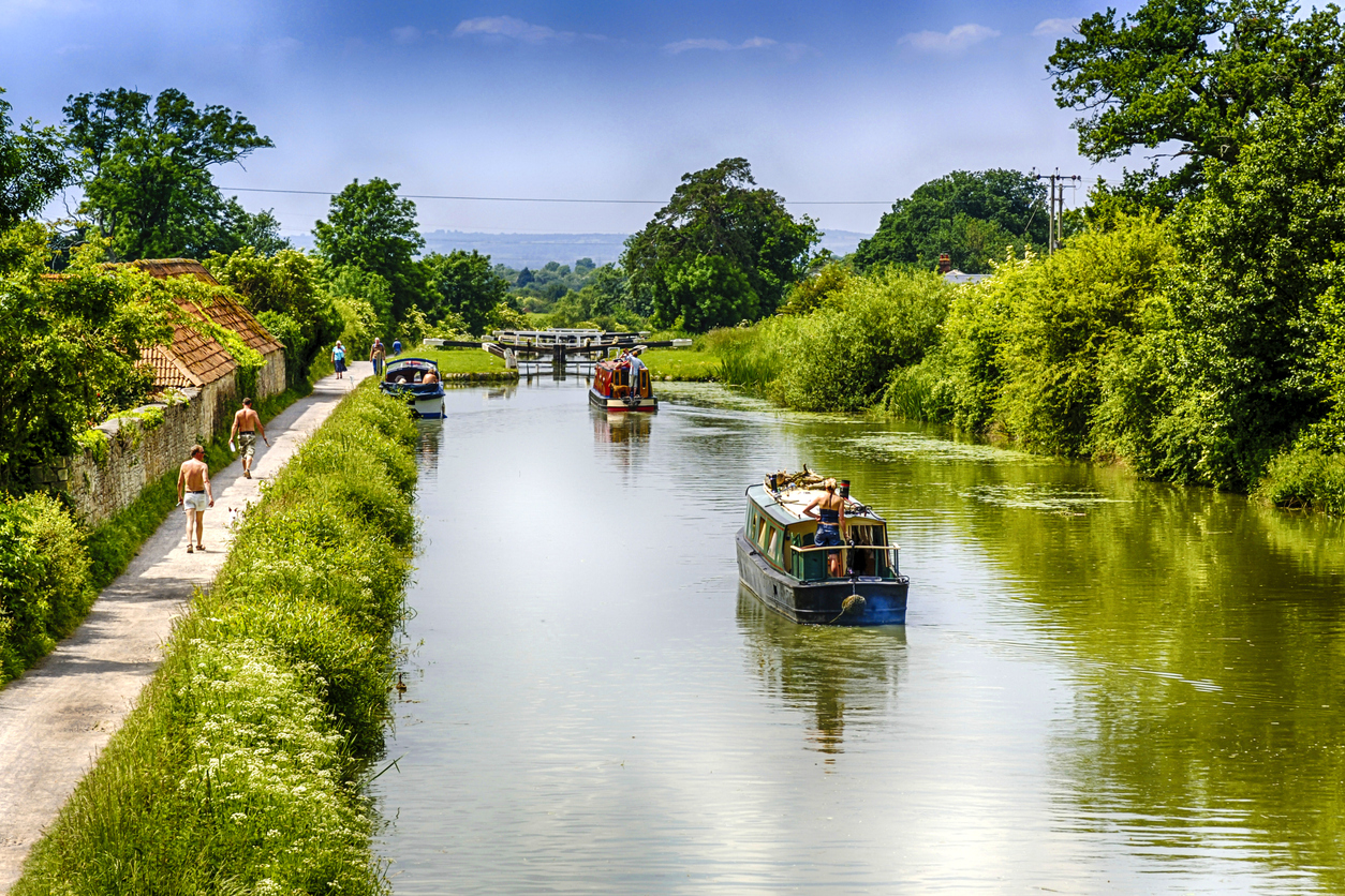 Canal boats on the Kennet and Avon cannal in Devizes