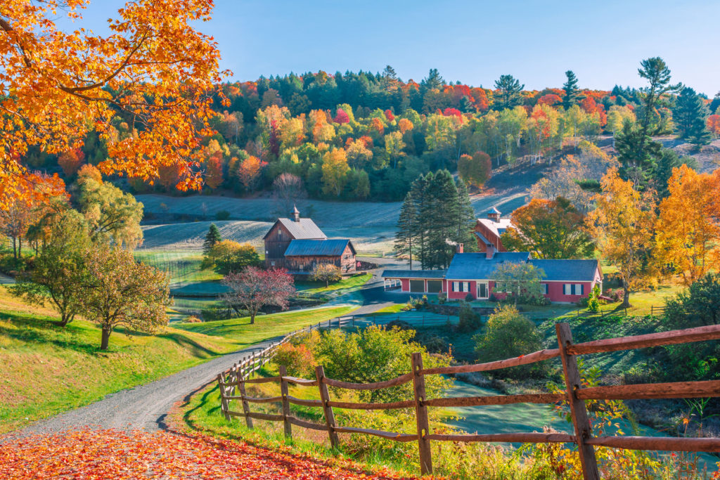 Early in fall in Woodstock, Vermont