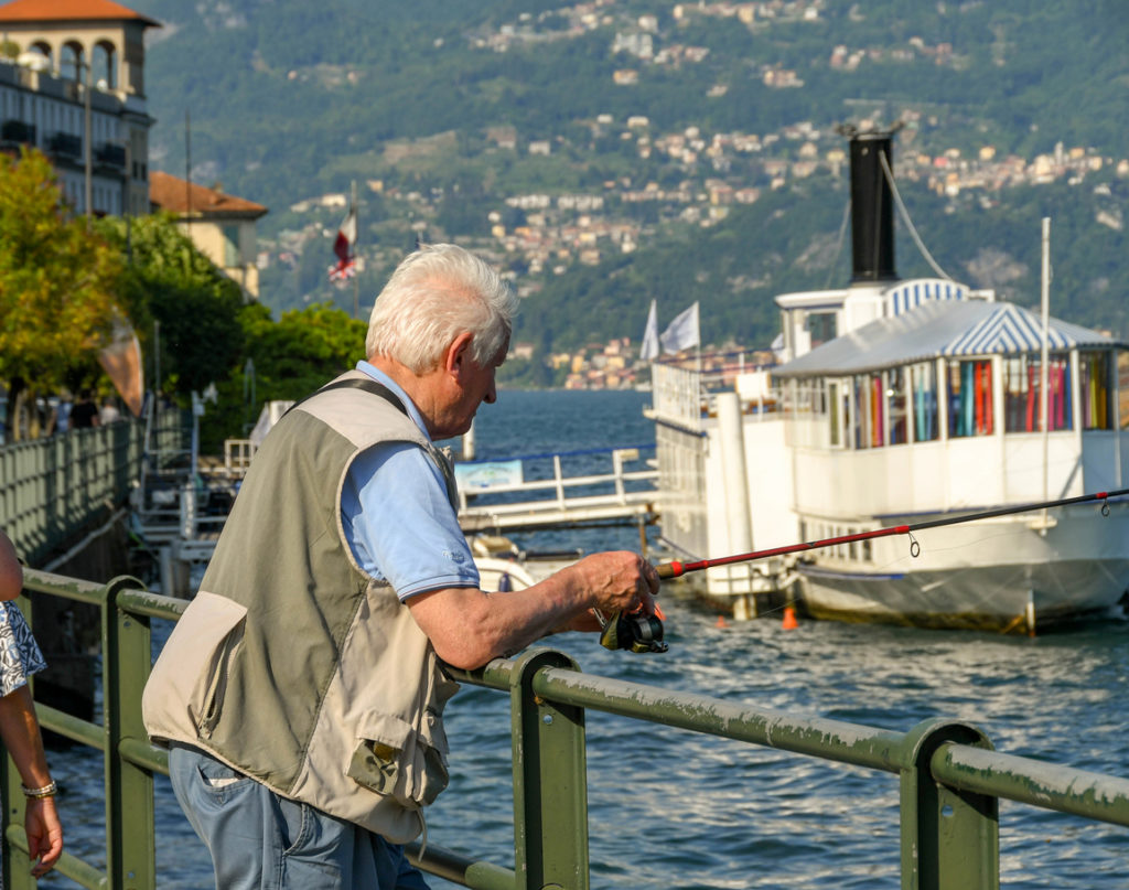 Fishing at Lake Como