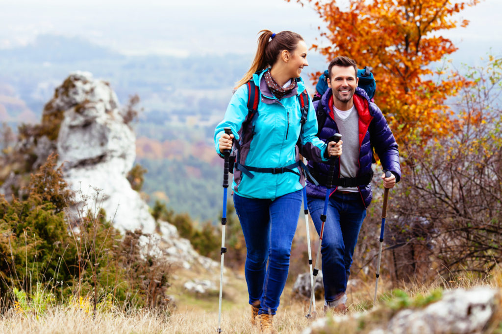 Hiking out in fall