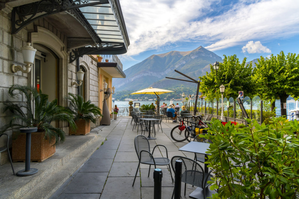 Outdoor dining at Lake Como