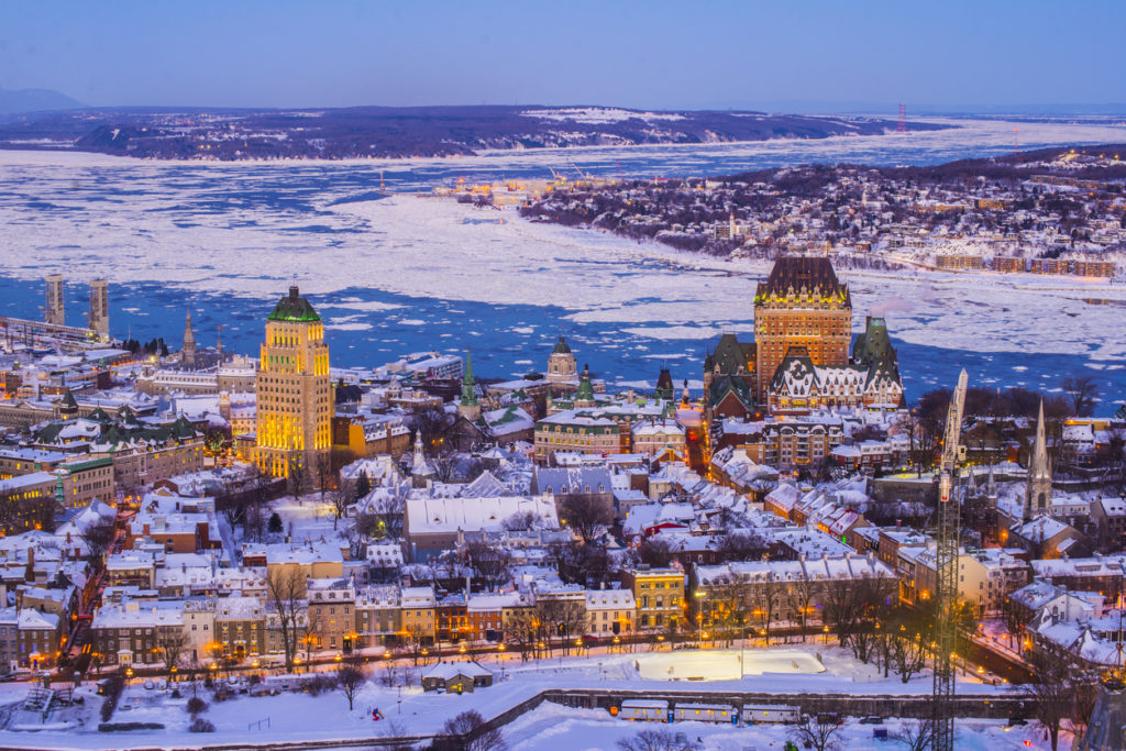 Quebec city in winter