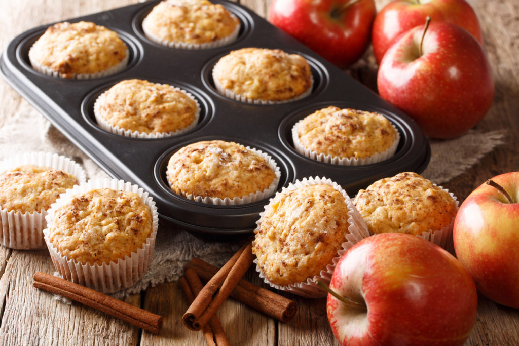Sweet dessert apple muffins