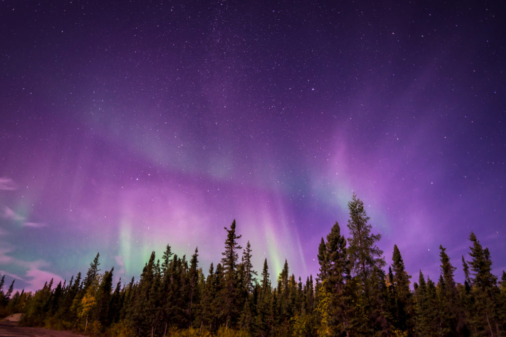 The Northern Lights over Yellowknife, Canada