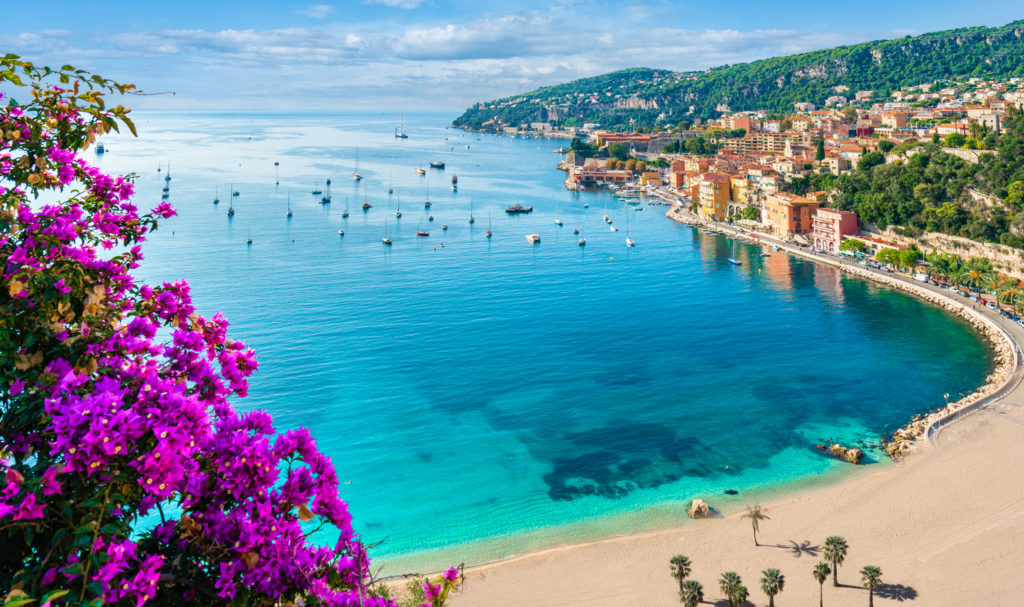The medieval town of Villefranche sur Mer, Nice region