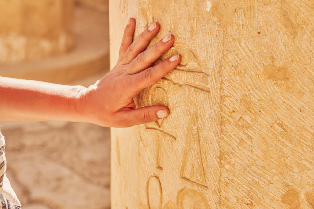 Touching history in Luxor