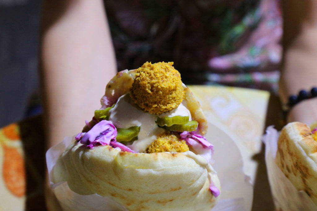 Falafel in pita bread in Jaffa Old Town