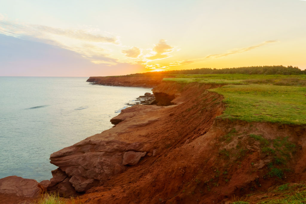 Sunrise along the Oceanview Lookoff, Cavendish