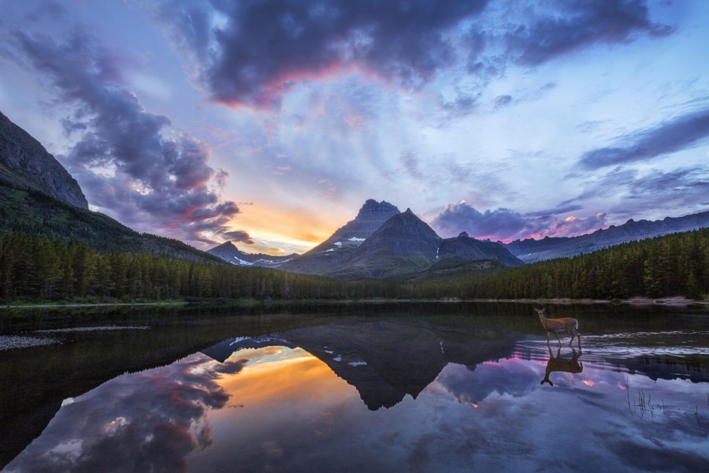 The hues of the sky at Glacier National Park