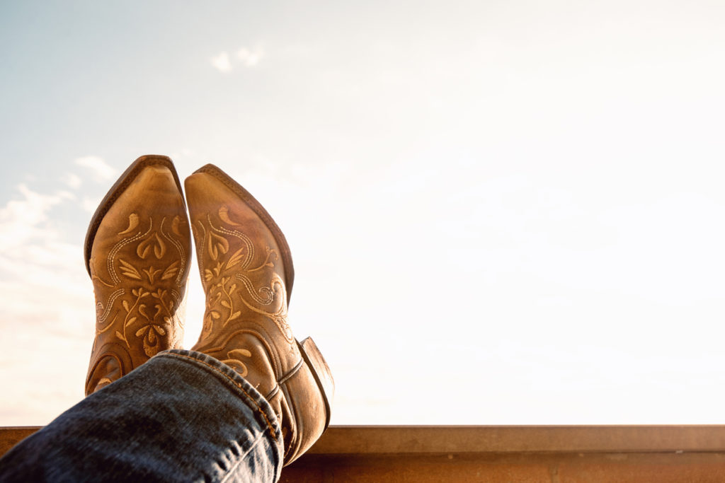 Cowboy resting