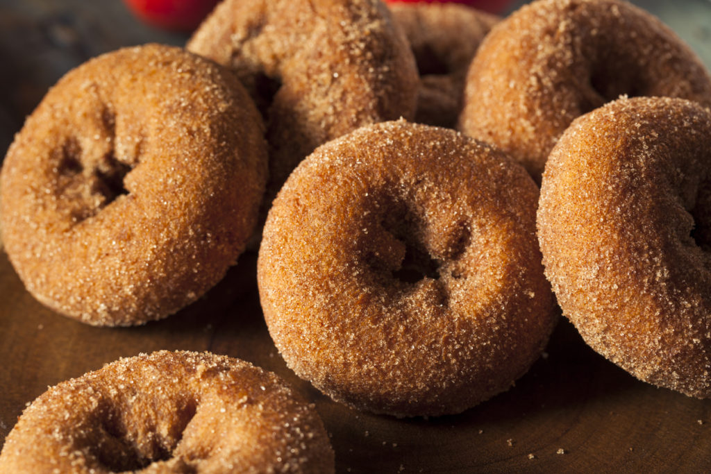 Homemade sugared apple cider donuts