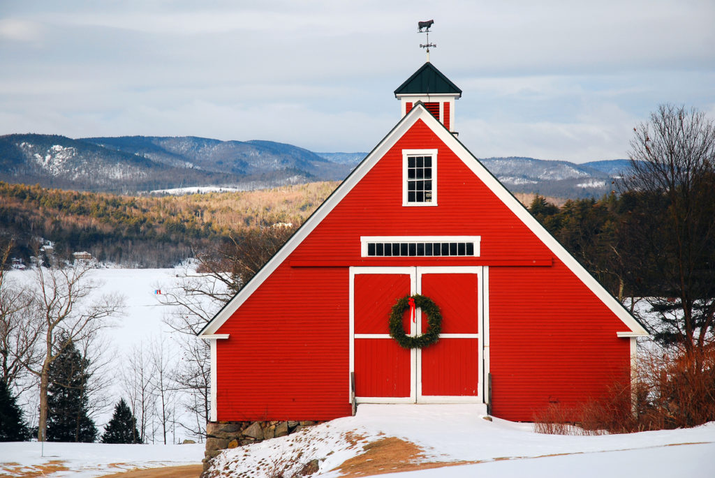 Red Barn in winter