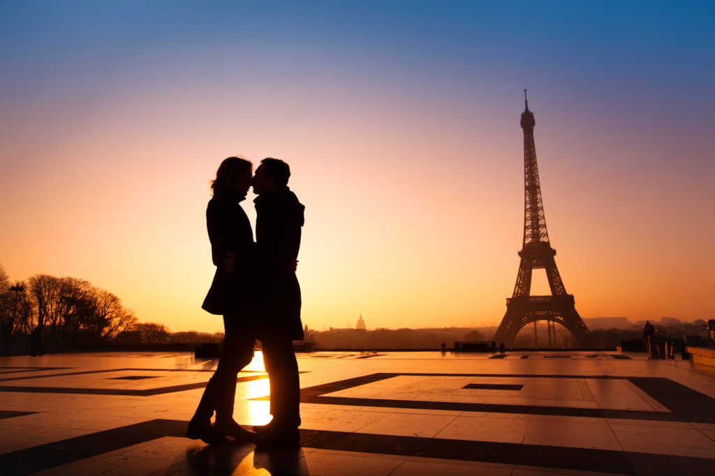 Romantic couple in Paris