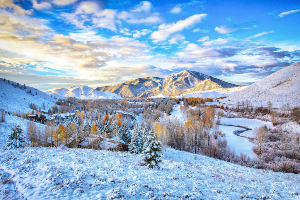 The first snow in sun valley