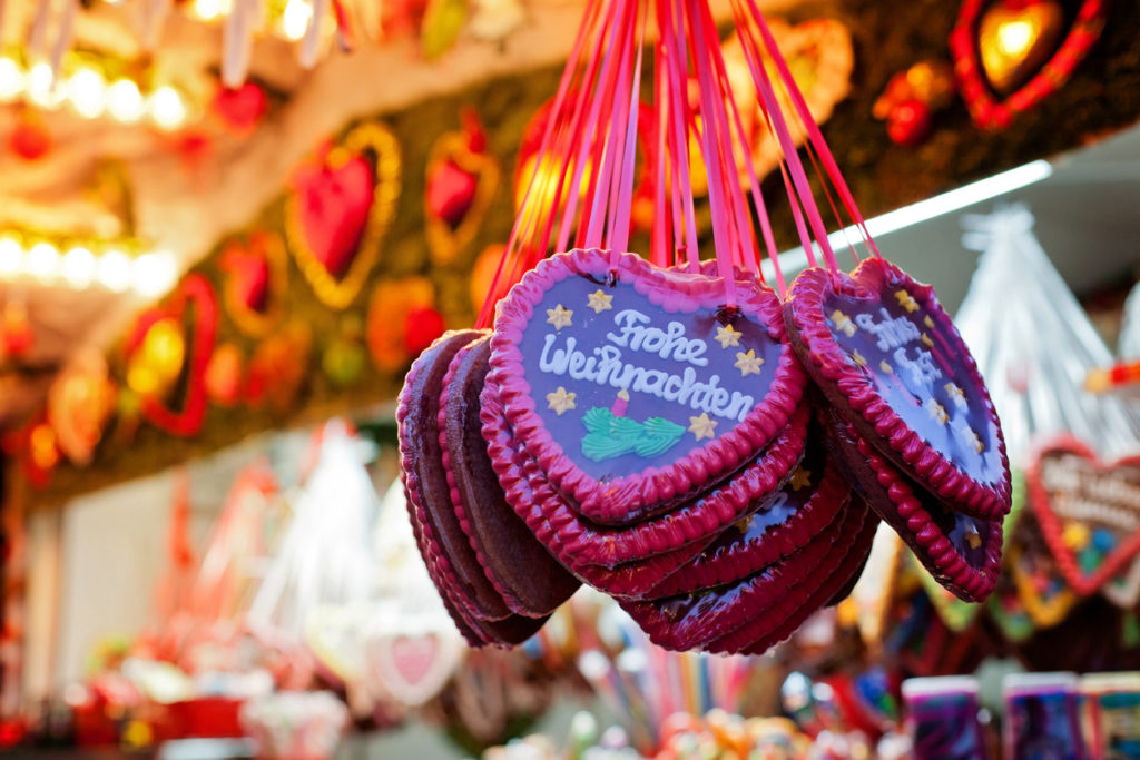 Gingerbread hearts at Christmas