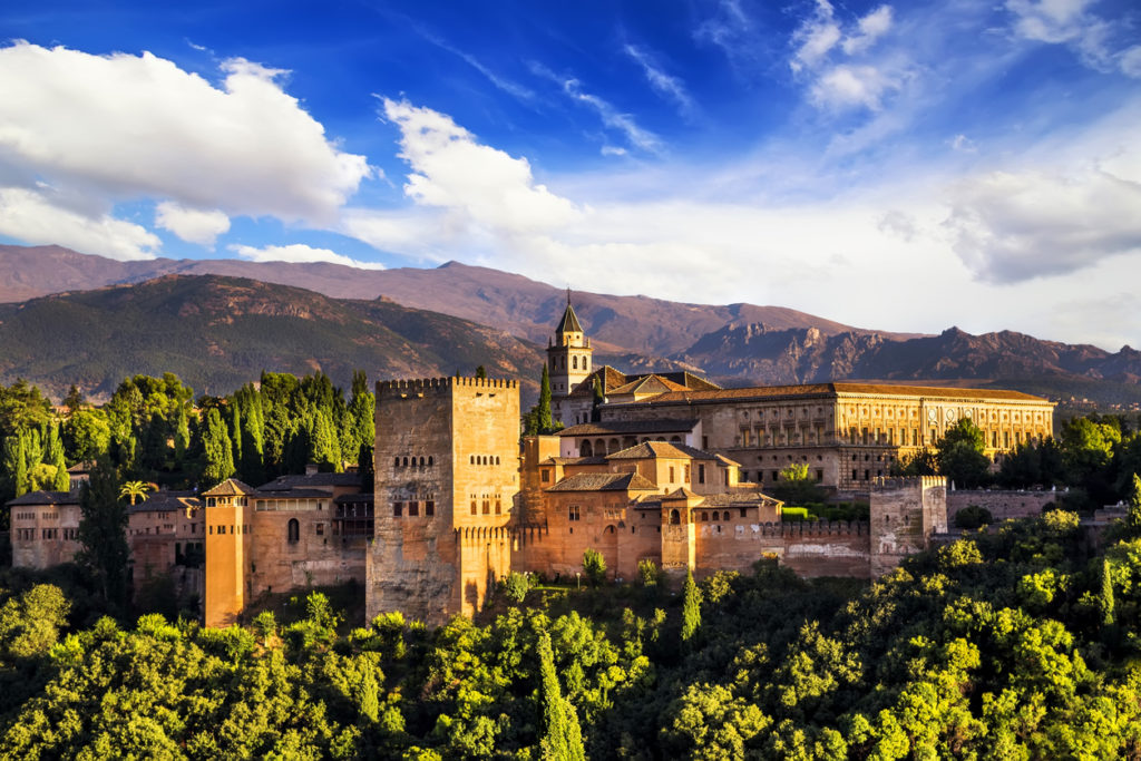 Ancient arabic fortness of Alhambra, Granada