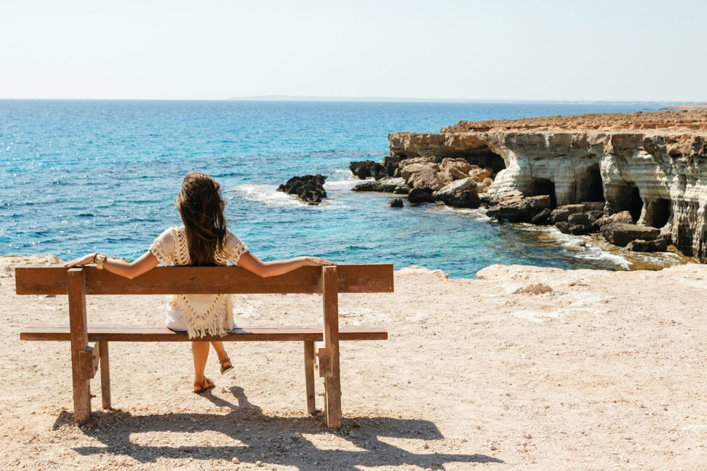 Admiring the beach