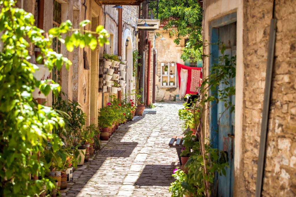 The olf village of Pano Lefkara in the Larnaca district