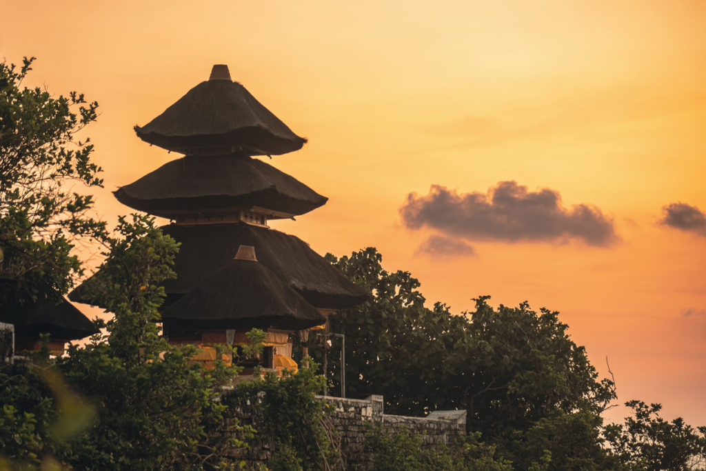 Uluwata Temple at Sunset