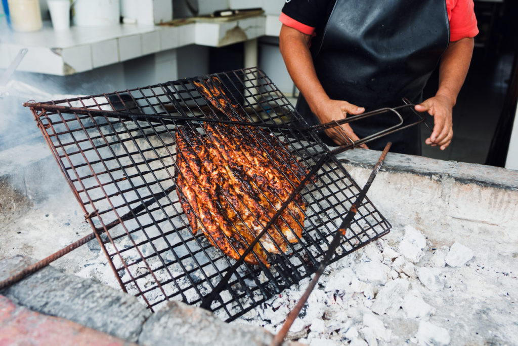 Traditional grilled fish