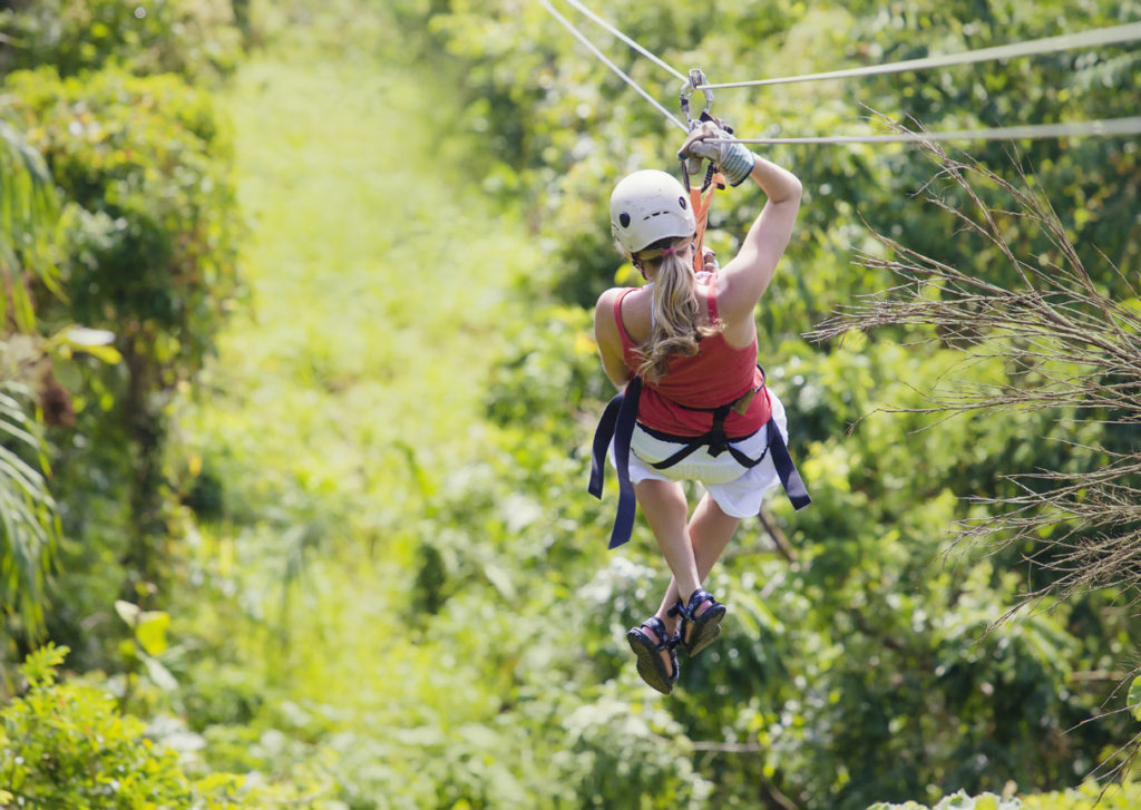 Zip lining