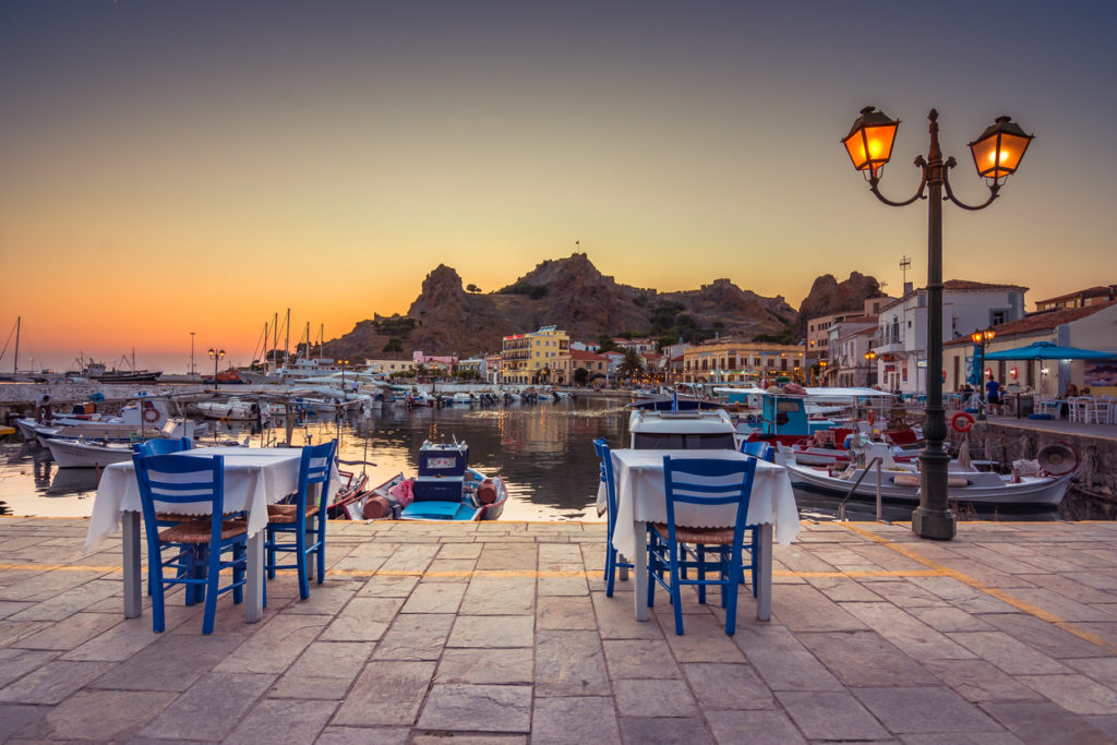 Outside dining in Limnos