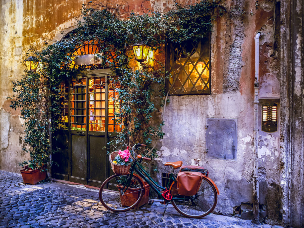Romantic district of Trastevere