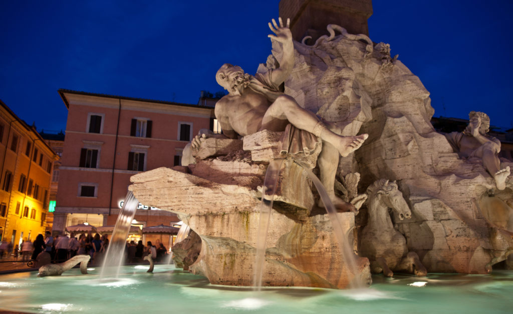 The Trevi fountain