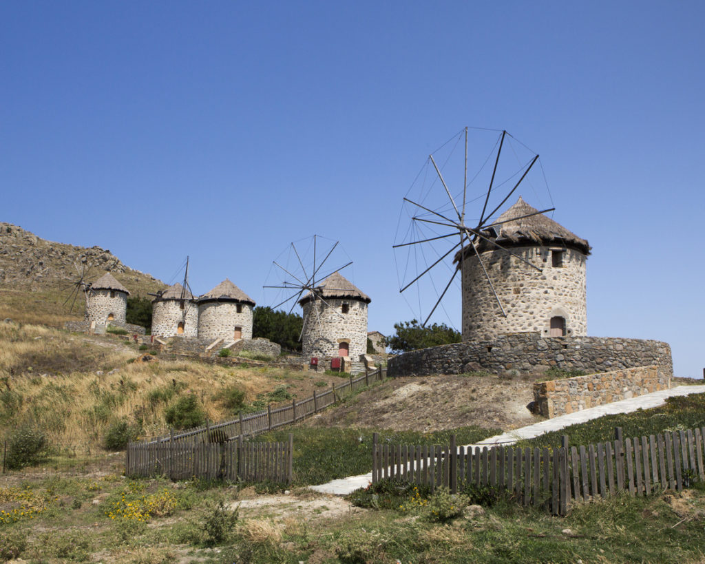 The windmills of Lemnos Island
