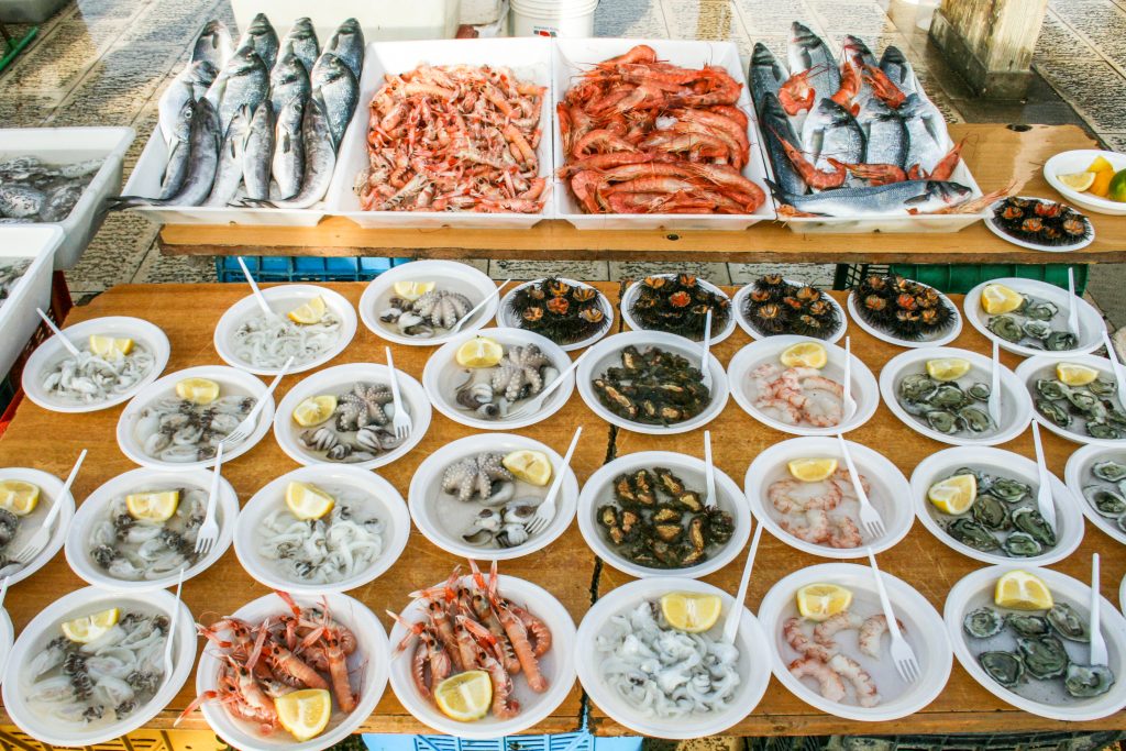 Fish market in Bari